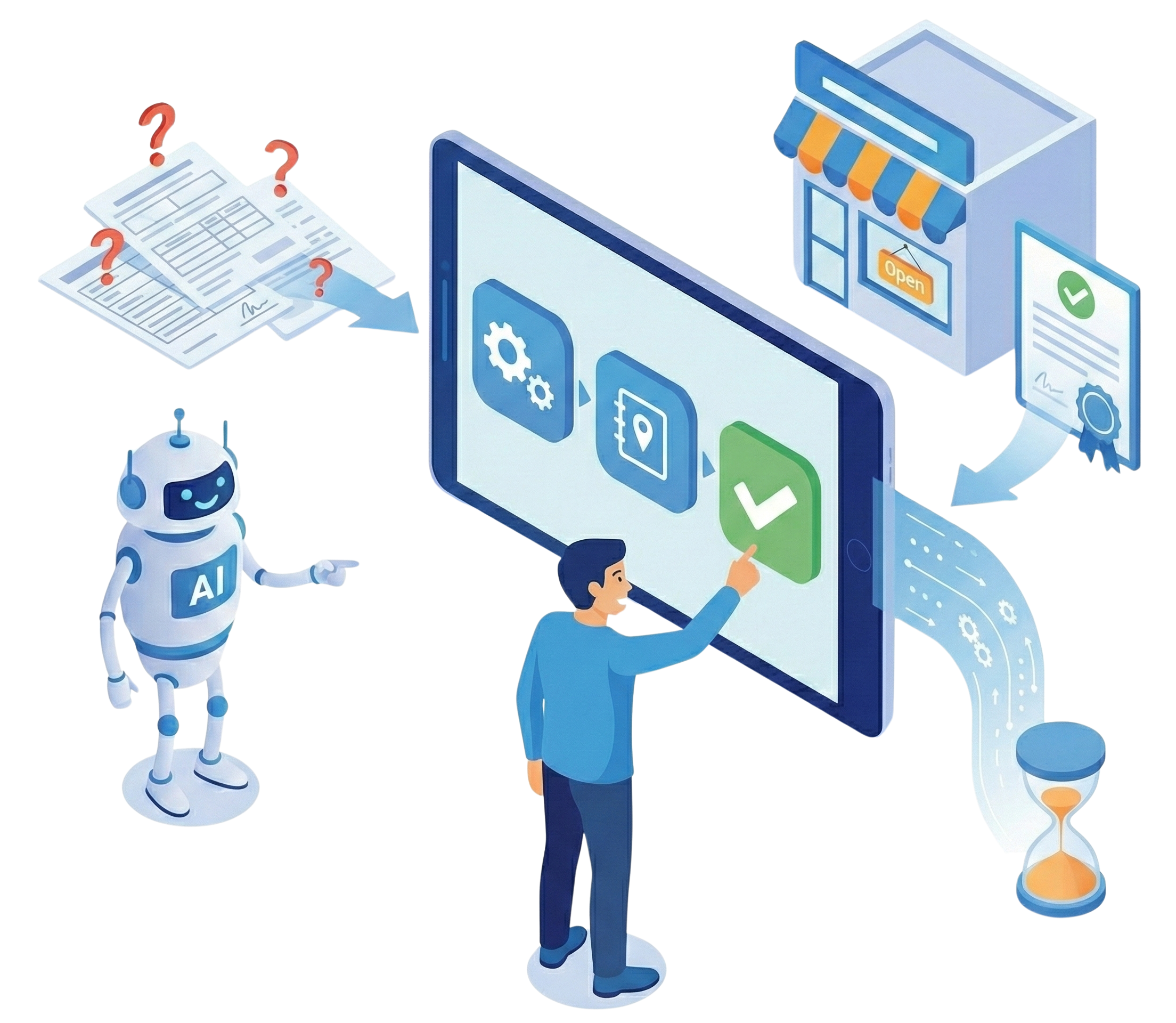 Illustration zum Formular zur Gewerbeanmeldung online